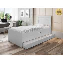 Cama larissa branco com cama auxiliar dani branco Menor preço em Cama larissa branco com cama auxiliar dani branco