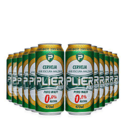 Menor preço em Cerveja Sem Álcool Malzbier Zero Plier - Lata 12 X 473Ml
