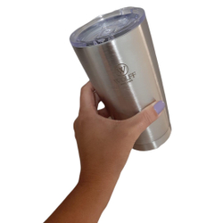Menor preço em Copo Térmico Com Tampa 600Ml Gelado Quente Original Inox