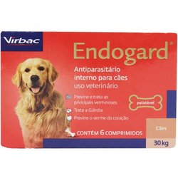 Menor preço em Vermífugo Endogard Virbac Cães De 30 Kg Caixa Com 6un