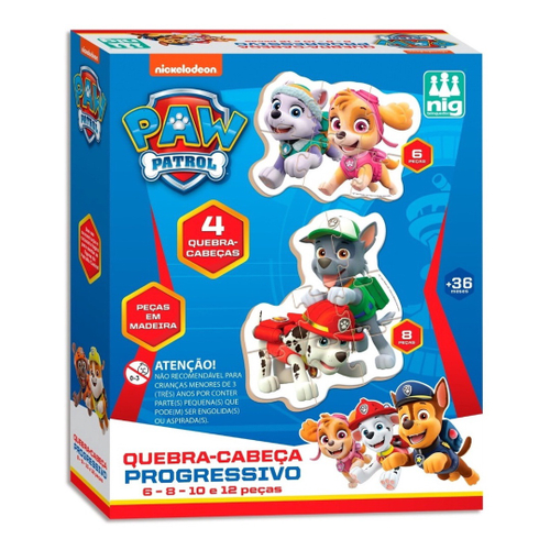 Quebra Cabeça Patrulha Canina Gigante 16 Peças Em Madeira Brinquedo Infantil  Menino Menina 3 Anos na Americanas Empresas