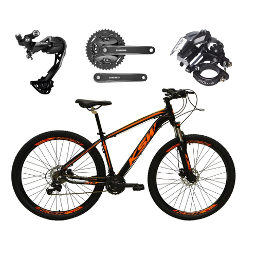 Bicicleta Aro 29 Ksw Xlt Alumínio Câmbio Traseiro Shimano Alívio e Altus 27v Freio Hidráulico Garfo Com Trava