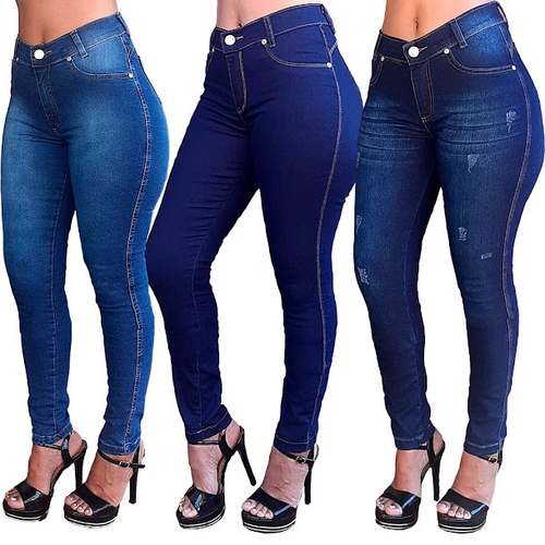 Calça Skinny Feminina Jeans Com Licra Levanta Bumbum Branca Jeans Premium  em Promoção na Americanas