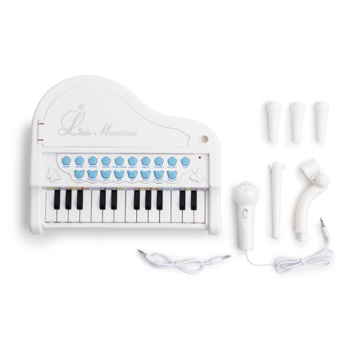 Piano Brinquedo Infantil Musical Teclado Pedagógico Branco