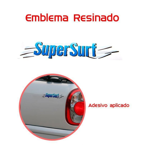 Emblema Adesivo Super Surf Saveiro Parati Gol 03/08 Cinza