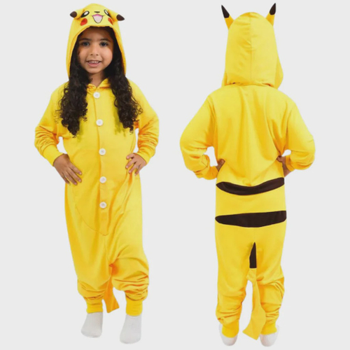 Pikachu Pokemon Fantasia Pijama Kigurumi Macacão Roupa Infantil Anime  Cosplay Desenho- Fantasy em Promoção na Americanas