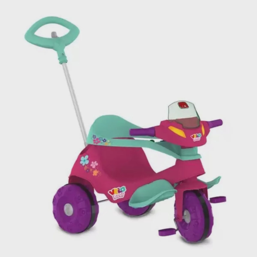 Triciclo Velobaby Passeio & Pedal Rosa 357 Motoca Totoca Velotrol Infantil  Tico Tico Haste Direcionável Removível Criança Presente Bandeirante na  Americanas Empresas