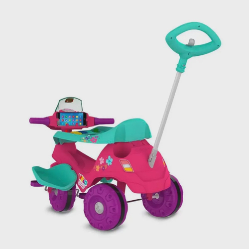 Motoca infantil triciclo de passeio totoca com pedal E kit adesivo menino  menina no Shoptime