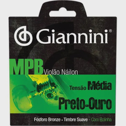 Encordoamento Para Violão Nylon Giannini Mpb- Tensão Média- Preto Ouro- Jogo De Cordas Menor preço em Encordoamento Para Violão Nylon Giannini Mpb- Tensão Média- Preto Ouro- Jogo De Cordas