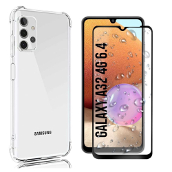 Capa Capinha Anti Shock + Película de Vidro 3D Protetora para Samsung Galaxy A32 4G - flm shop Menor preço em Capa Capinha Anti Shock + Película de Vidro 3D Protetora para Samsung Galaxy A32 4G - flm shop