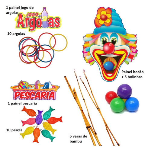 Kit Jogo Pescaria Festa Junina c/ Prendas Livrinhos p/ Colorir em Promoção  na Americanas