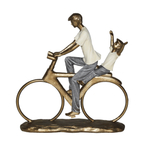 Escultura Homem e Menino Bike