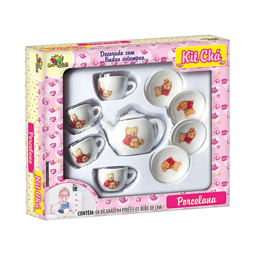 Mini Jogo de Chá de Porcelana - Loja de Las Folhas Bijouterias