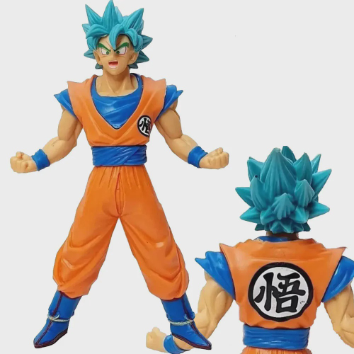 Boneco Dragon Ball Goku Ssj Blue Azul Z Super Dragonball Figura Miniatura  18cm - WIN Colecionáveis