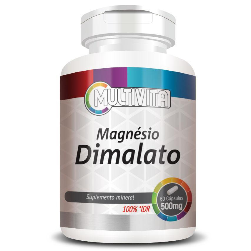 Magnésio Dimalato Original 500Mg - 1 Pote 60 Cáps No Shoptime