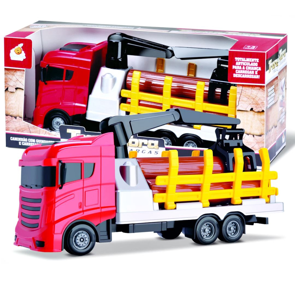 Caminhão de Brinquedo Trans Tora Truck Cargas - Caminhão Carrega Tora de  Madeira - Meninos - Orange - Orange Toys - Caminhões, Motos e Ônibus de  Brinquedo - Magazine Luiza