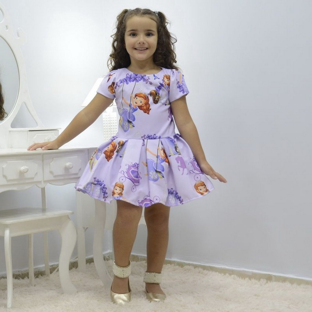 Vestido infantil tema Princesa Sofia em Promoção na Americanas