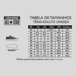 Tenis All Star Converse Chuck Taylor Cano Alto Preto Conferir tabela de tamanho Menor preco com cupom