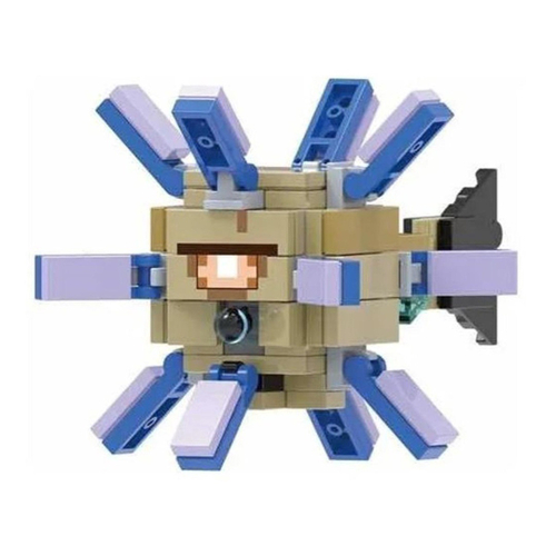 Boneco Minifigure Blocos De Montar Sheep Blue Minecraft no Shoptime