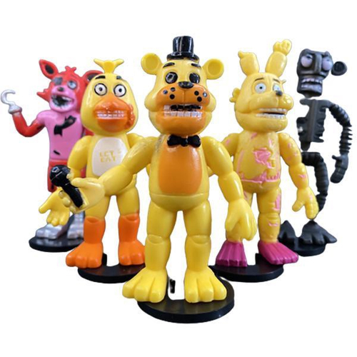 Kit 6 Bonecos Animatronics Five Nights At Freddy's Fnaf