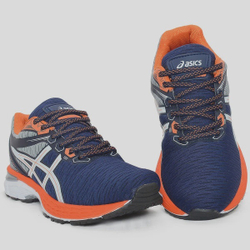 Tênis Masculino Confortável Asics Revelation para corrida ou Caminhada e academia Azul/Laranja é boa?