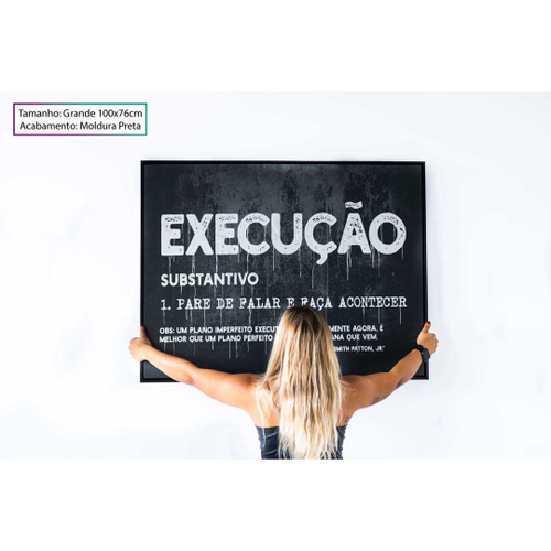 Quadro Veni Vidi Vici Grande 100x76 Moldura Interna em Promoção na