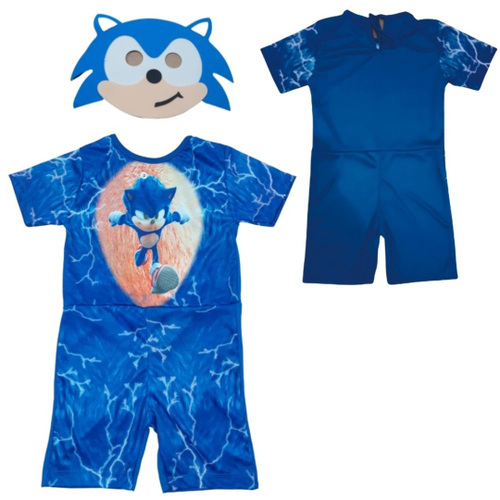 Fantasia Sonic Infantil Curta Com Máscara no Shoptime