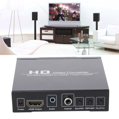 Scart + hdmi To HD Video Converter Box 720P 1080P 3.5mm Coaxial em Promoção