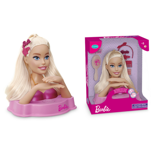 Busto Boneca Barbie Para Pentear E Maquiar Vem Com Maquiagem no Shoptime