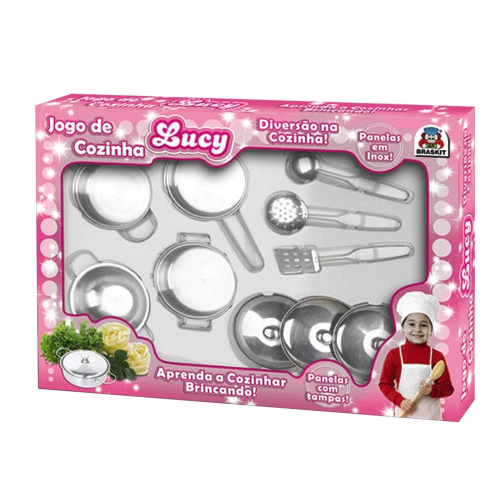 Staright Conjunto de cozinha 12 PCS Jogo de brincadeira com saco de  armazenamento Brinquedo de cozinha simulado Pote de sopa de aço inoxidável  Panela Colher Crianças Chef Role Playset Conjunto de cozi