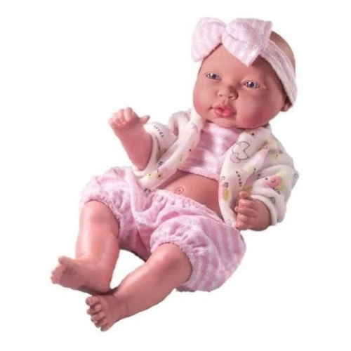 Boneca Bebe Reborn Morena Laura 53 cm com Canguru Sapatinhos e 13 Itens