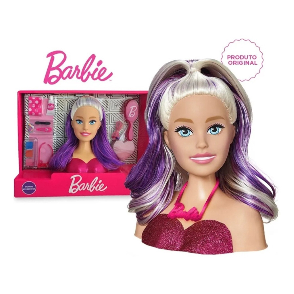 Boneca Barbie Busto Styling Head Sparkle Pentear E  MaquiarMATTELBrinquedosUrban Baby Store1242Brinquedos