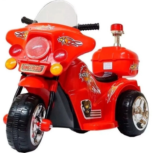 Mini Moto Infantil Elétrica 3 Rodas com Pedal Triciclo Passeio Movido a  Bateria 12V Recarregável Até 25 kg Bivolt Motoca Scooter Motocicleta Som e  luzes Polícia Dia das Crianças - Baby Style