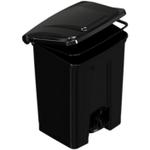 Lixeira Com Pedal Polipropileno Preta - 50 Litros