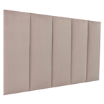 Cabeceira Cama Box Solteiro Nude Rosado Reta Kit 5 Placas