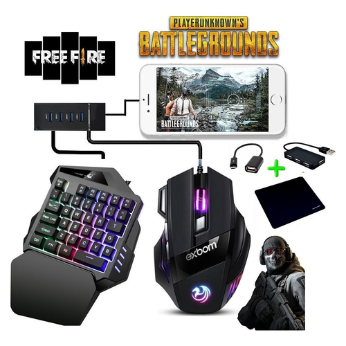 Kit Mobilador Completo Jogar Free Fire P/ Celular Led Rgb