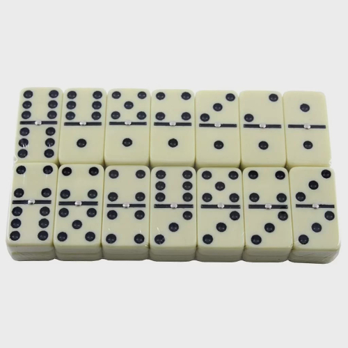 Dominó Dominoes Profissional com 28 Peças 9mm + Baralho MB Teach