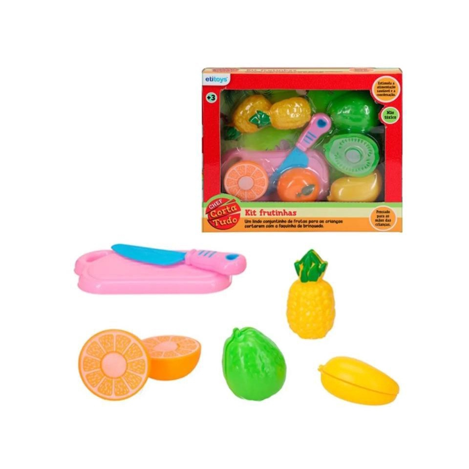 Kit Frutas de Brinquedo Comidinha Infantil Faca Tábua 27 Pçs - Bambinno -  Brinquedos Educativos e Materiais Pedagógicos