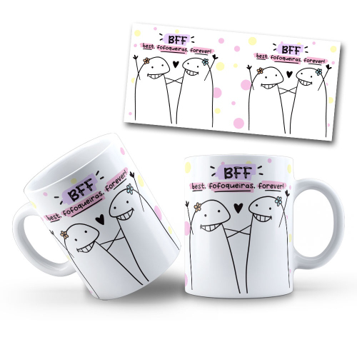 Caneca Personalizada Meme Flork - BFF (Best Fofoqueiras Forever) - Caneca  Personalizada para Todas as Ocasiões!