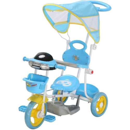 Triciclo Infantil com Empurrador Motoca Passeio Bebê Azul no Shoptime