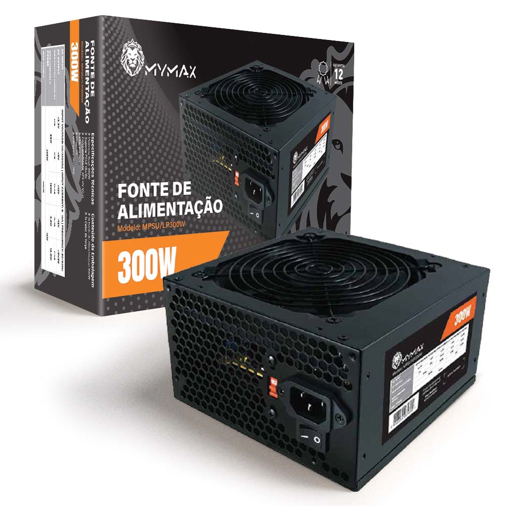 Fonte atx 300W Real 24 Pinos Bivolt Manual Cabo Incluso | Submarino