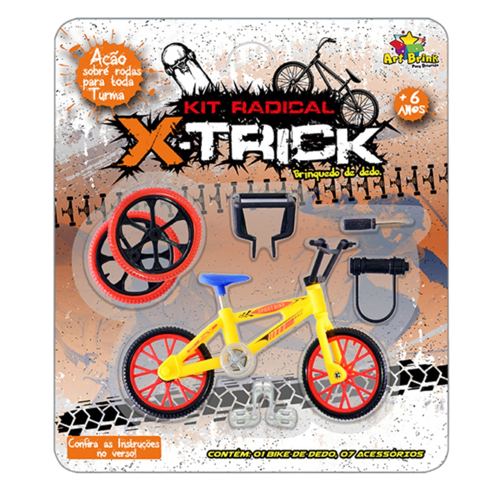 Skate Dedo 3un Mini Brinquedo Radical Com Bicicleta Kit Top