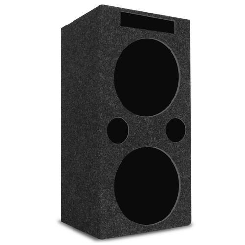 Caixa Bob Vazia P/Alto Falante de 12 (SubWoofer) + 1 Tweeter + 1 Driver + 1  Player C/ Duto de 3 Polegadas - Desconto no Preço