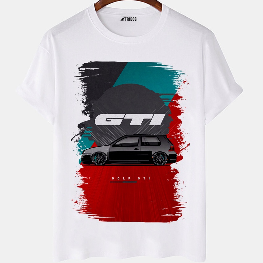 Camiseta masculina Golf gti Volkswagen Desenho Carro Camisa Blusa