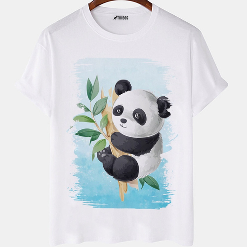 Desenho De Estampa Camiseta Panda Fofa Para Crianças Com Tema Da