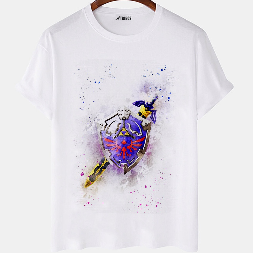 Camiseta masculina Preta algodao Legends Never Die Link Zelda Arte no  Shoptime