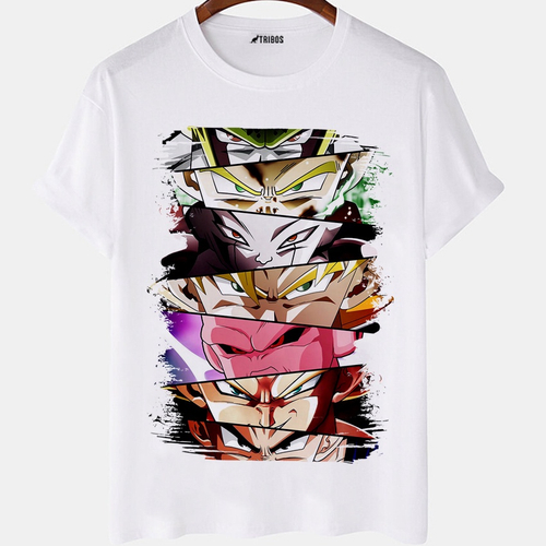 Camiseta Dragon Ball Super Personagens, Branco, M