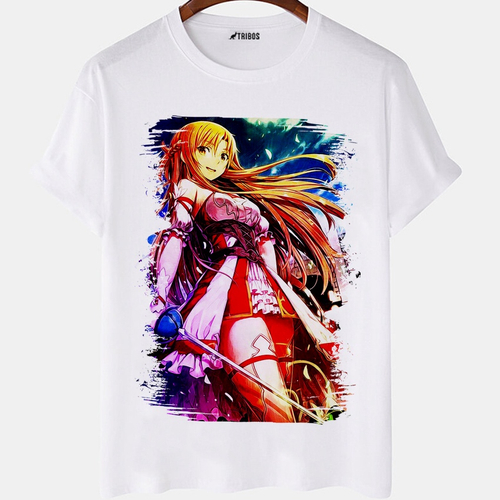 Camisa Camiseta Anime Sword Art Online Kirito Asuna 19 em Promoção na  Americanas