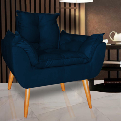 Poltrona Opala De Luxo Suede Azul Visammer Shop é boa?