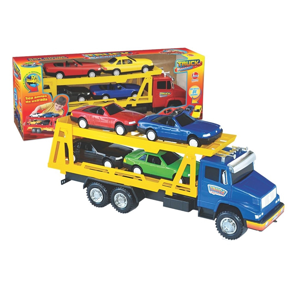 Kit Carrinhos Caminhão Brinquedo Construção Trator Truck Box